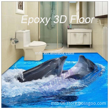 Waterproof Anti-slip Epoxy Resin 3D Floor Paint for Home Floor Decoration